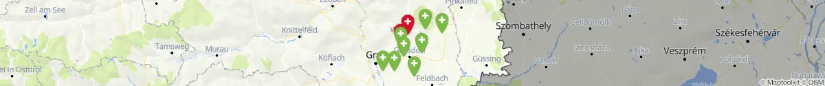 Map view for Pharmacies emergency services nearby Thannhausen (Weiz, Steiermark)